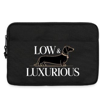 Low & Luxurious Dachshund Design - Laptop bag 13" - black - Front