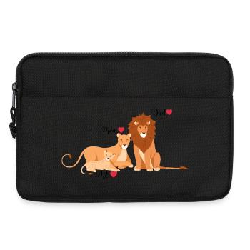 Lion family - Laptop bag 13" - black - Front