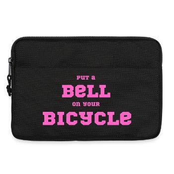 Mettez une cloche sur votre vélo – Déclaration de faute de frappe rose - Sacoche pour ordinateur portable 13 pouces - noir - Devant
