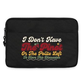 Pinot Left Polite Debate Humor - Laptop bag 13" - black - Front