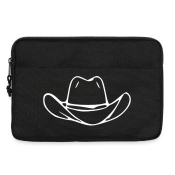 Danse de la ligne de chapeau cowboy Cowboy Pays des Fermiers - Sacoche pour ordinateur portable 13 pouces - noir - Devant