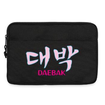 K-pop, Kdrama Daebak hangul personnalisable - Sacoche pour ordinateur portable 13 pouces - noir - Devant
