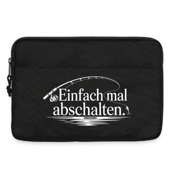 Einfach mal abschalten Angler Spruch Wasser - Laptoptasche 13" - Schwarz - Vorne