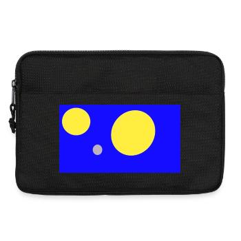 Géométrie bleue : Cercles - Sacoche pour ordinateur portable 13 pouces - noir - Devant