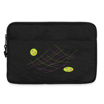 Lignes néon croisent Jeux de couleurs - Sacoche pour ordinateur portable 13 pouces - noir - Devant