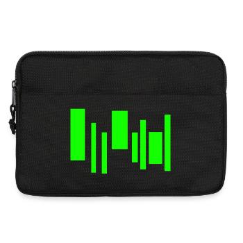Neon Equalizer Rhythm - Laptoptasche 13" - Schwarz - Vorne