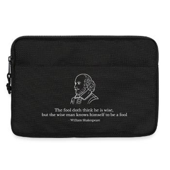T-shirt Portrait de la Sagesse de Shakespeare - Sacoche pour ordinateur portable 13 pouces - noir - Devant