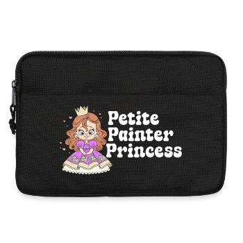 Cadeau de dessin de peintre drôle Petite Princesse - Sacoche pour ordinateur portable 13 pouces - noir - Devant