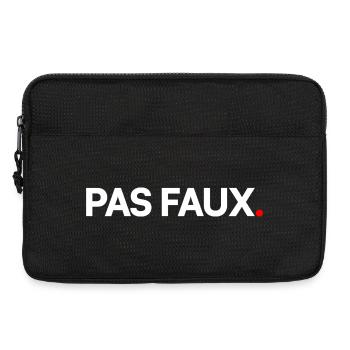 PAS FAUX | Expression humour minimaliste - Sacoche pour ordinateur portable 13 pouces - noir - Devant