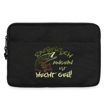 Hecht angeln Raubfisch Fischer Angler - Laptoptasche 13" - Schwarz - Vorne