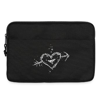 coeur avec une flèche de gouttes d'eau - Sacoche pour ordinateur portable 13 pouces - noir - Devant