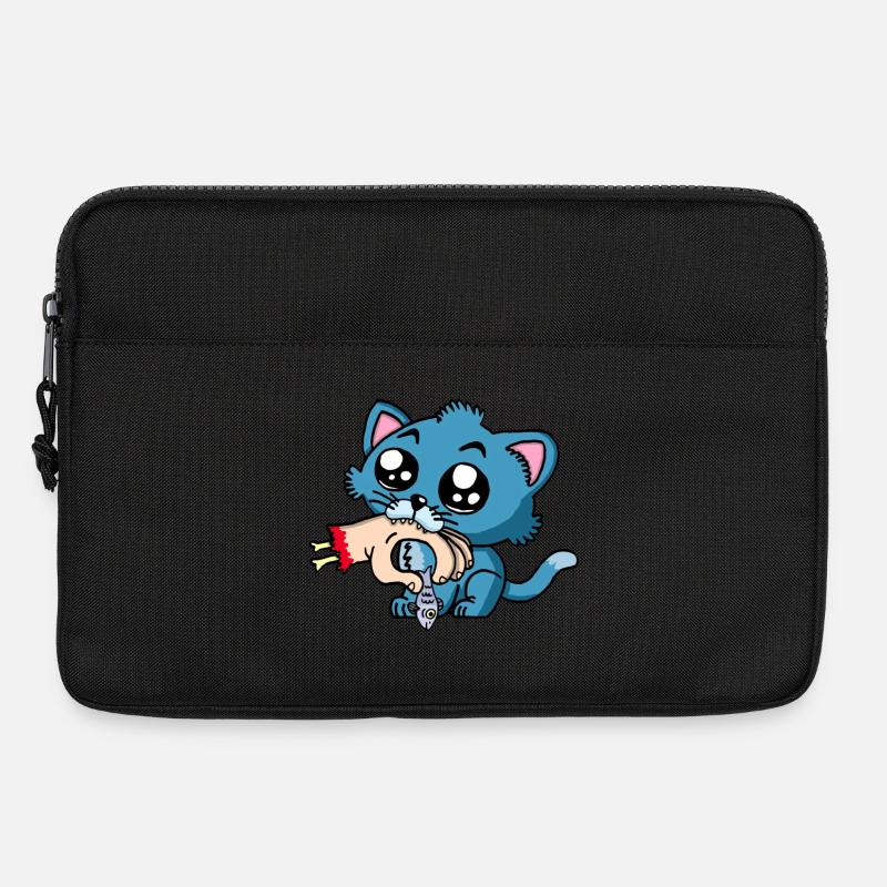 Wenn das Kätzchen Hunger hat - Laptoptasche 13" - Schwarz