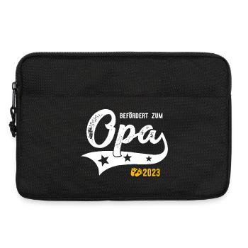 Befördert zum Opa 2023 Babyfüße Großvater - Laptoptasche 13" - Schwarz - Vorne