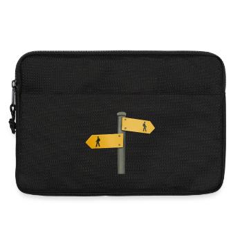 Hiking sign signpost signpost - Laptop bag 13" - black - Front
