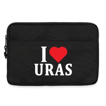 t-shirt J’adore Uras t-shirt Sardaigne idée cadeau - Sacoche pour ordinateur portable 13 pouces - noir - Devant