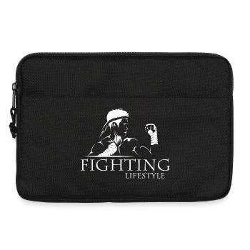 Muay Thai Lifestyle Martial Arts Fighter Symbol Logo - Laptop bag 13" - black - Front