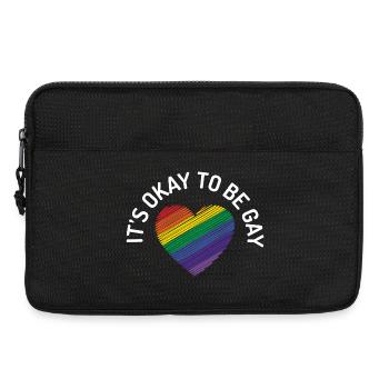 C’est normal d’être gay - Sacoche pour ordinateur portable 13 pouces - noir - Devant