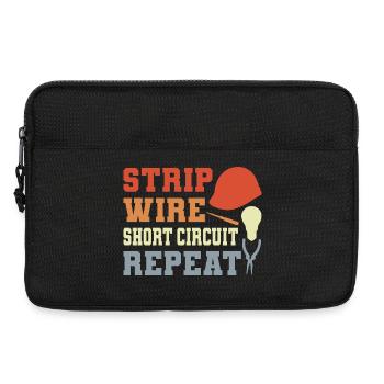 Witziger Elektriker Witz - Laptoptasche 13" - Schwarz - Vorne