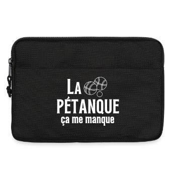 pétanque, bouliste, fan de pétanque - Sacoche pour ordinateur portable 13 pouces - noir - Devant