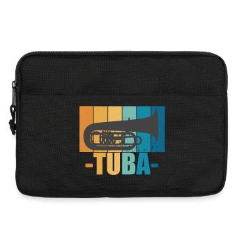 Tuba Vintage Musiker Instrument Geschenk - Laptoptasche 13" - Schwarz - Vorne