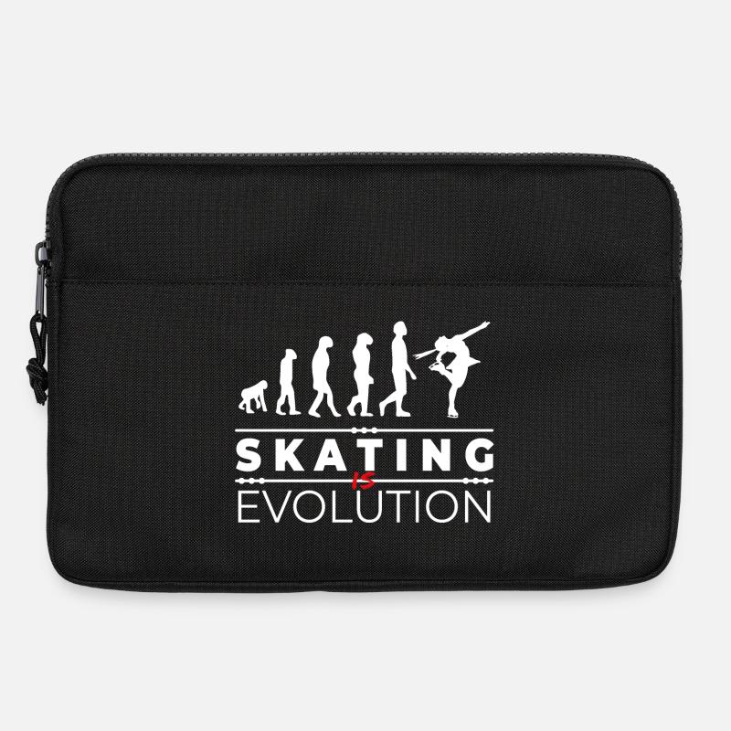 Skating is evolution - Message Humor Parodie - Laptoptasche 13" - Schwarz