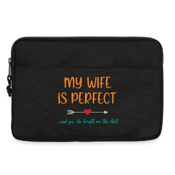 Ma femme est parfaite - Sacoche pour ordinateur portable 13 pouces - noir - Devant