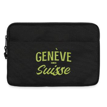 Genève Suisse Vintage Font - Sacoche pour ordinateur portable 13 pouces - noir - Devant