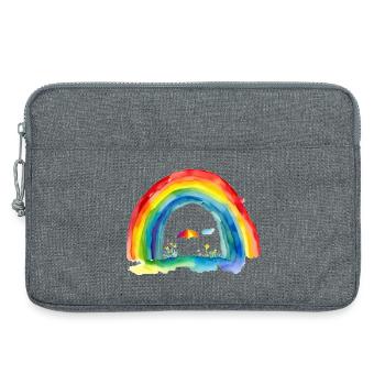 Arc-en-ciel - Sacoche pour ordinateur portable 13 pouces - gris chiné - Devant