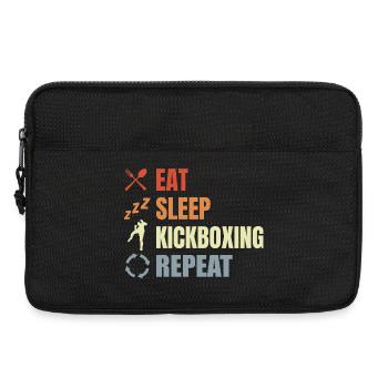Eat Sleep Kickbox Repeat - Laptop bag 13" - black - Front