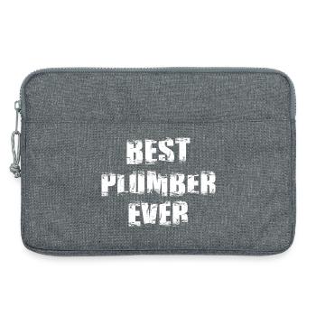 Meilleur plombier de tous les temps - Sacoche pour ordinateur portable 13 pouces - gris chiné - Devant