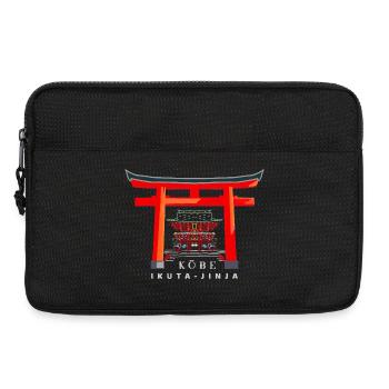 Kobe, Japan, Torii Shrine Ikuta- jinja, drawing - Laptop bag 13" - black - Front