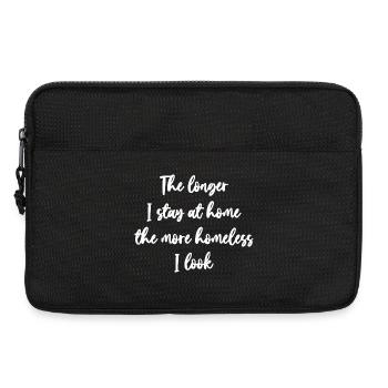 The longer I stay at home - Laptoptasche 13" - Schwarz - Vorne