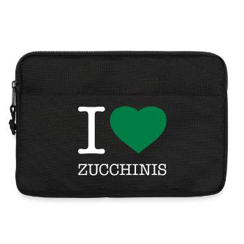 I LOVE ZUCCHINIS - Laptoptasche 13" - Schwarz - Vorne