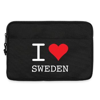 I LOVE SWEDEN Schweden - Laptop bag 13" - black - Front