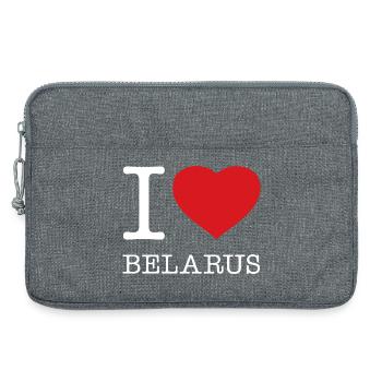 I LOVE BELARUS Weissrussland - Laptoptasche 13" - Grau meliert - Vorne