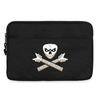 Skull and Crossed Guitar Designs - Laptop bag 13" - black - Front