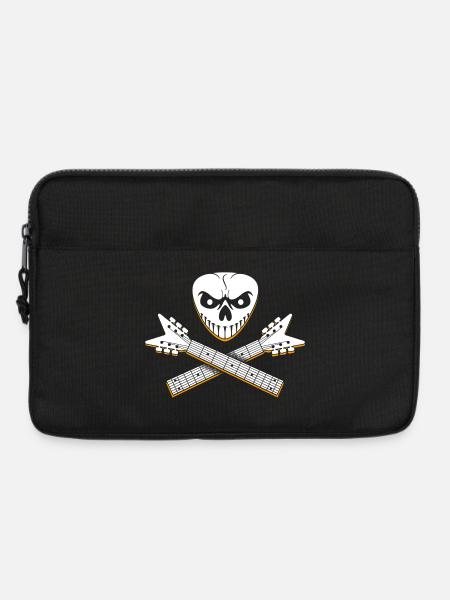Skull and Crossed Guitar Designs - Laptop bag 13" - black