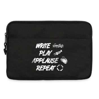 writing, playing, applause, repeating - Laptop bag 13" - black - Front