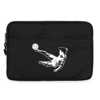 Fußballer Junge - Laptoptasche 13" - Schwarz - Vorne