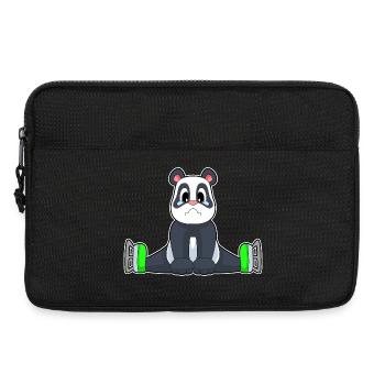 Panda Eislaufen Schlittschuhe - Laptoptasche 13" - Schwarz - Vorne