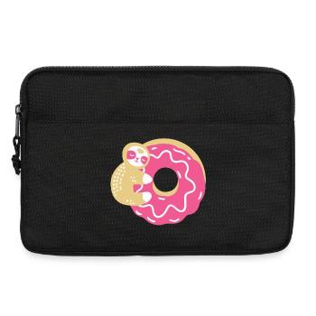 Donut und Faultier - Laptoptasche 13" - Schwarz - Vorne