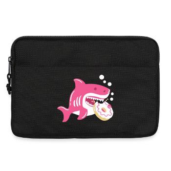 Donut und Hai - Laptoptasche 13" - Schwarz - Vorne