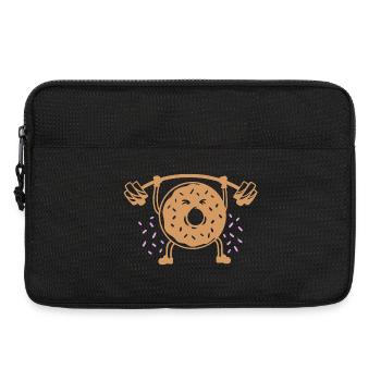 Donut Gewichte heben - Laptoptasche 13" - Schwarz - Vorne