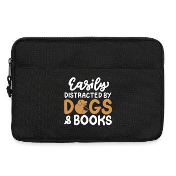 Hundebesitzer Buchliebhaber - Laptoptasche 13" - Schwarz - Vorne