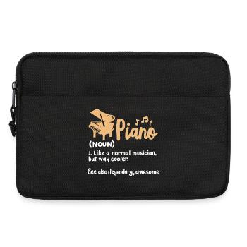 Klavierspieler Pianist - Laptoptasche 13" - Schwarz - Vorne