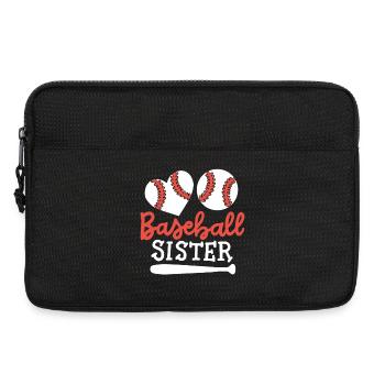 Baseball Schwester - Laptoptasche 13" - Schwarz - Vorne