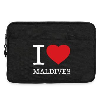 I LOVE MALDIVES Malediven - Laptop bag 13" - black - Front