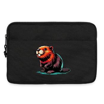 Beaver - Laptop bag 13" - black - Front