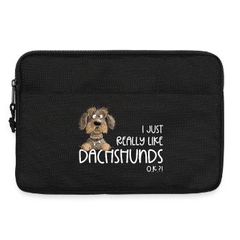 Funny wire-haired dachshund dog dachshund saying dogs - Laptop bag 13" - black - Front