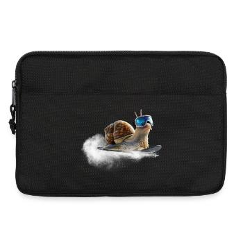 Cooler than the rest, the snowboard snail. - Laptop bag 13" - black - Front